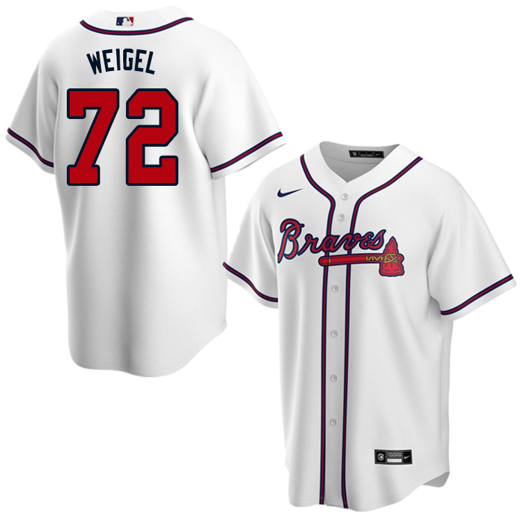 Nike Men #72 Patrick Weigel Atlanta Braves Baseball Jerseys Sale-White